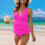Women's Tankini Swimsuit Solid Slimming Full-Coverage 5