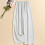 Women's Striped High-Waisted Sleep Pants Gray 3