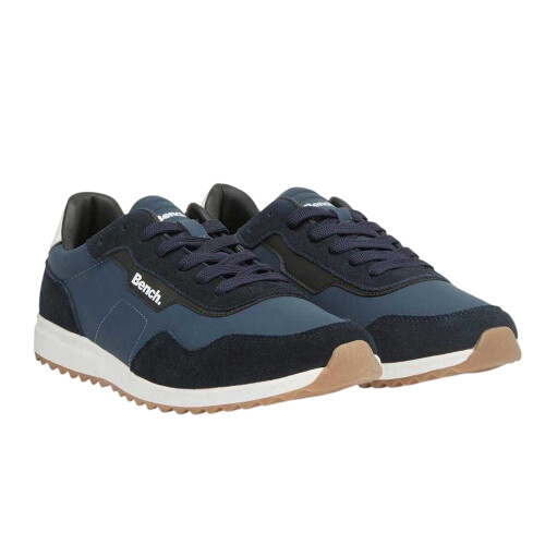Bench (9 UK, Navy) Bench Mens Brooke Suede Flat Trainers 2