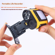 Headlamp LED Camera Recorder Waterproof Rechargeable Fishing Light Outdoor Camping DualLight Sensor Mining Lamp W/T 16GB