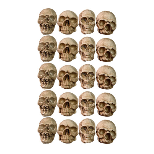 Mini Skull Figurine Resin Skeleton Head 20 Pcs 1