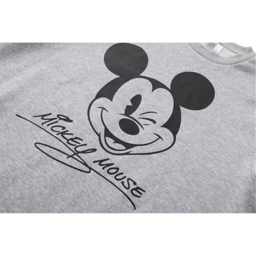 Disney (L, Grey) Disney Mens Mickey Mouse Cotton Blend Sweatshirt 2