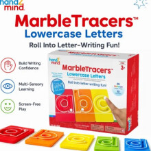 Back To School Kids Lowercase Alphabet Marble Tracer, Letter Formation Tracing Play Set, Preschool Early Literacy Training Accessory (Lowercase)