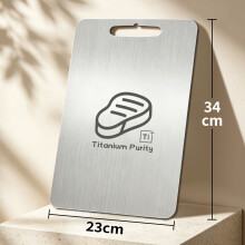 100% Pure Titanium Cutting Board, Double-Sided, Food-Grade Titanium Cutting Boards for the Kitchen, Dishwasher Safe Raw food （36*25CM）