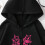 Oversized Zip-Up Hoodie Gothic Spider Web Heart Graphic 3