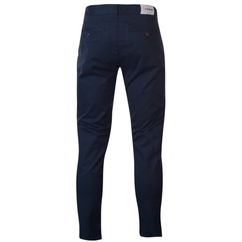 Farah (29S, Navy) Farah Mens Elm Slim Chinos 2