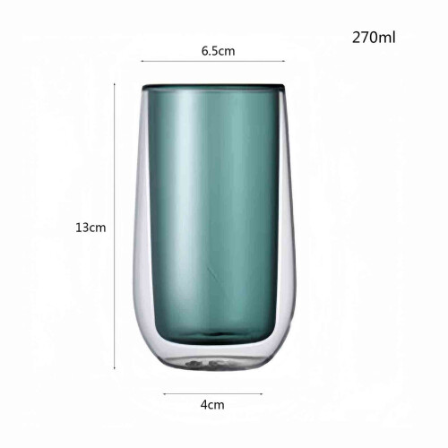 Double Wall Glass Tumbler Borosilicate 9.5 oz 1