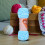 Light Blue Chenille Yarn for Crochet and Knitting 100g 4