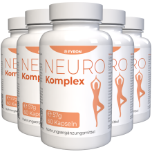Neuro Komplex - 300 Kapseln - 5er Pack - Nahrungsergänzungsmittel mit 22 Vitaminen und Mineralstoffen