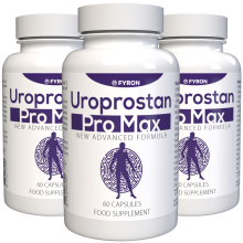 Uroprostan Pro Max - 180 Kapseln - 3er Pack - Nahrungsergänzungsmittel mit L-Arginin, Maca und Ginseng