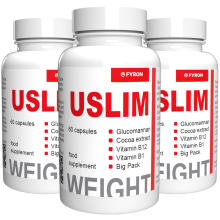 Uslim – Voedingssupplement met Glucomannan, 180 Capsules