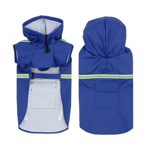 Dog Raincoat Hooded Adjustable Waterproof Lightweight 1