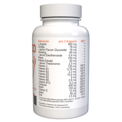 Urovico – Complément Alimentaire L-Arginine, Maca et Ginseng, 300 Gélules 2