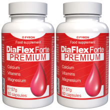 DiaFlex Forte - 120 Kapseln - 2er Pack - Nahrungsergänzungsmittel mit 22 Vitaminen und Mineralstoffen