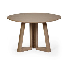 Caravelle Round 4 Seater Dining Table Oak Effect