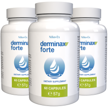 Derminax Forte - 180 Kapseln - 3er Pack - Nahrungsergänzungsmittel mit 22 Vitaminen und Mineralstoffen