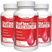 DiaFlex Forte - 180 Kapseln - 3er Pack - Nahrungsergänzungsmittel mit 22 Vitaminen und Mineralstoffen