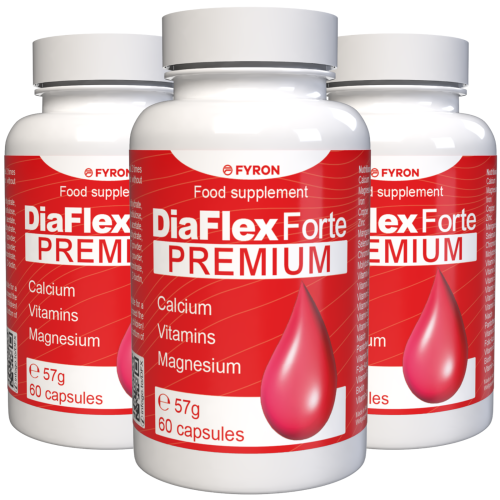 DiaFlex Forte - 180 κάψουλες - 3 τεμ. - Σύμπλ. διατροφής, 22 βιτ. & μέταλλα