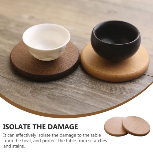 ULTNICE Wooden Cup Coaster Set 2 Pieces 1