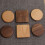 ULTNICE Wooden Cup Coaster Set 2 Pieces 8