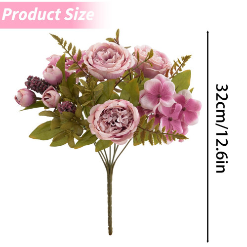 Artificial Flowers PU Outdoor Home Decor with Vase 1