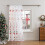 Christmas Curtains Santa Embroidery Rectangular White Fabric 6