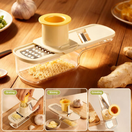 Garlic Grinder and Slicer White 1 Piece 2