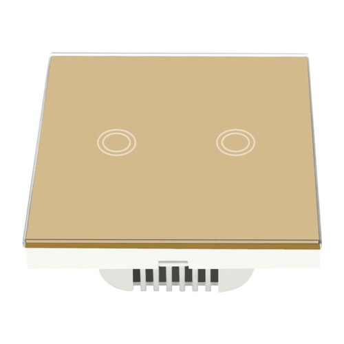 2-Gang 1-Way Touch Switch AC100-240V LED Backlight 86 Type 2