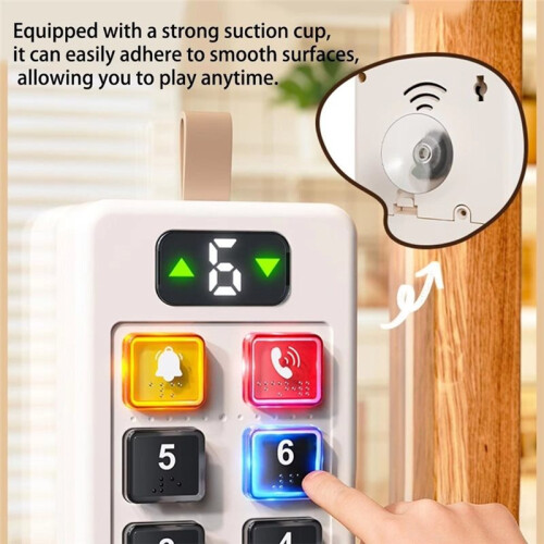Educational Button Numbers Elevator Toy Numbers Design Button Panel Button Sensory Board Rechargeable with Light Sound 2