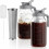 Cold Brew Coffee Maker - 2 Quart 64oz Stainless Steel Filter Cold Brew Pitcher Jar, Cold Brew MasonJar Coffee Maker 2