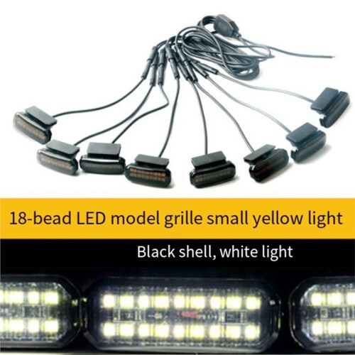Car Center Front Grille Light Single Color Snap LED High Brightness Waterproof White Light 1