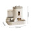 Automatic Dual Bowl Pet Feeder and Water Dispenser Gray 4