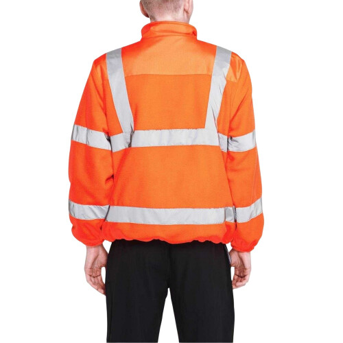 Dunlop (S, Orange) Dunlop Mens Hi-Vis Fleece Jacket 1