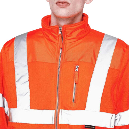 Dunlop (S, Orange) Dunlop Mens Hi-Vis Fleece Jacket 2