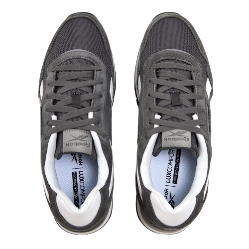 Reebok (8 UK, Grey Five/White) Reebok Mens Glide Leather Flat Trainers 2