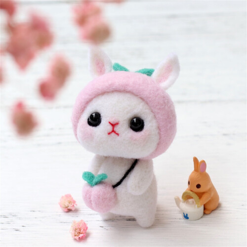 Bunny Needle Felting Kit Wool Tools Instructions 1