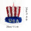 Patriotic Hat Wreath Plastic Front Door Decor 6