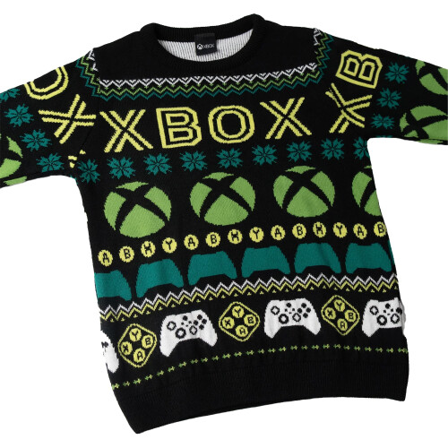 Xbox (7-8 Years, Multicoloured) Xbox Boys Logo Christmas Jumper 2