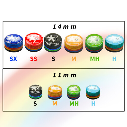 CRICAL Rainbow Tip Billiards Cue Tips 5 pcs 14mm 1