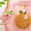 (Orange) Cute Chenille Hand Towel Ball With Hanging Loop, Soft Microfiber Washcloth, Kitchen Decor 2