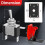 Toggle  12V  20A Lighted Toggle  3 Pin /Off SPST LED Illuminated with Mounting Panel 6