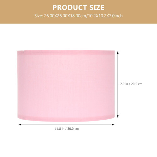 Drum Lampshade Pink Fabric 1 Piece 1