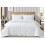 Branson White King Quilt Set Stone-Washed Microfiber 3-Piece 2