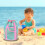 Mesh Beach Bag Green Waterproof Large Capacity Drawstring 4