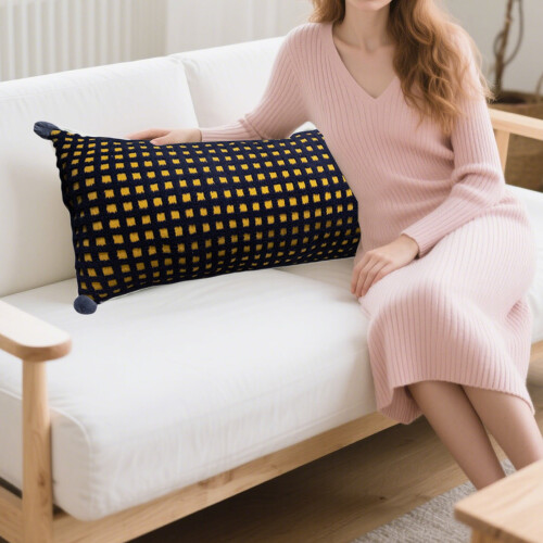 Full Body Pillow Soft Woven Grid Texture 1 Pack 1