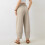 Women's Casual Cropped Pants Beige S 4