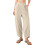 Women's Casual Cropped Pants Beige S 5