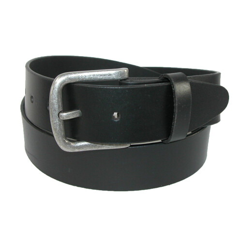CTM Men's Leather Removable Buckle Bridle Belt