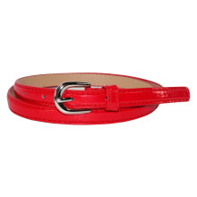 CTM Women's 1/2 Inch Skinny Dress Belt Patent Faux Leather