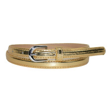 CTM Women's 1/2 Inch Skinny Dress Belt Patent Faux Leather